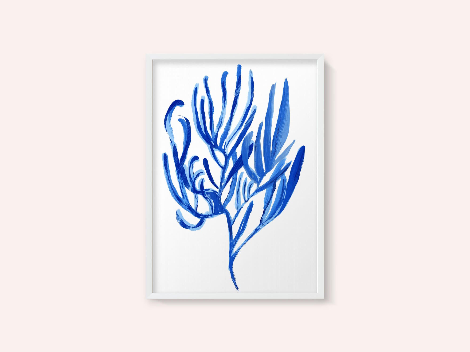 Blue Aquatic Plant Poster 4