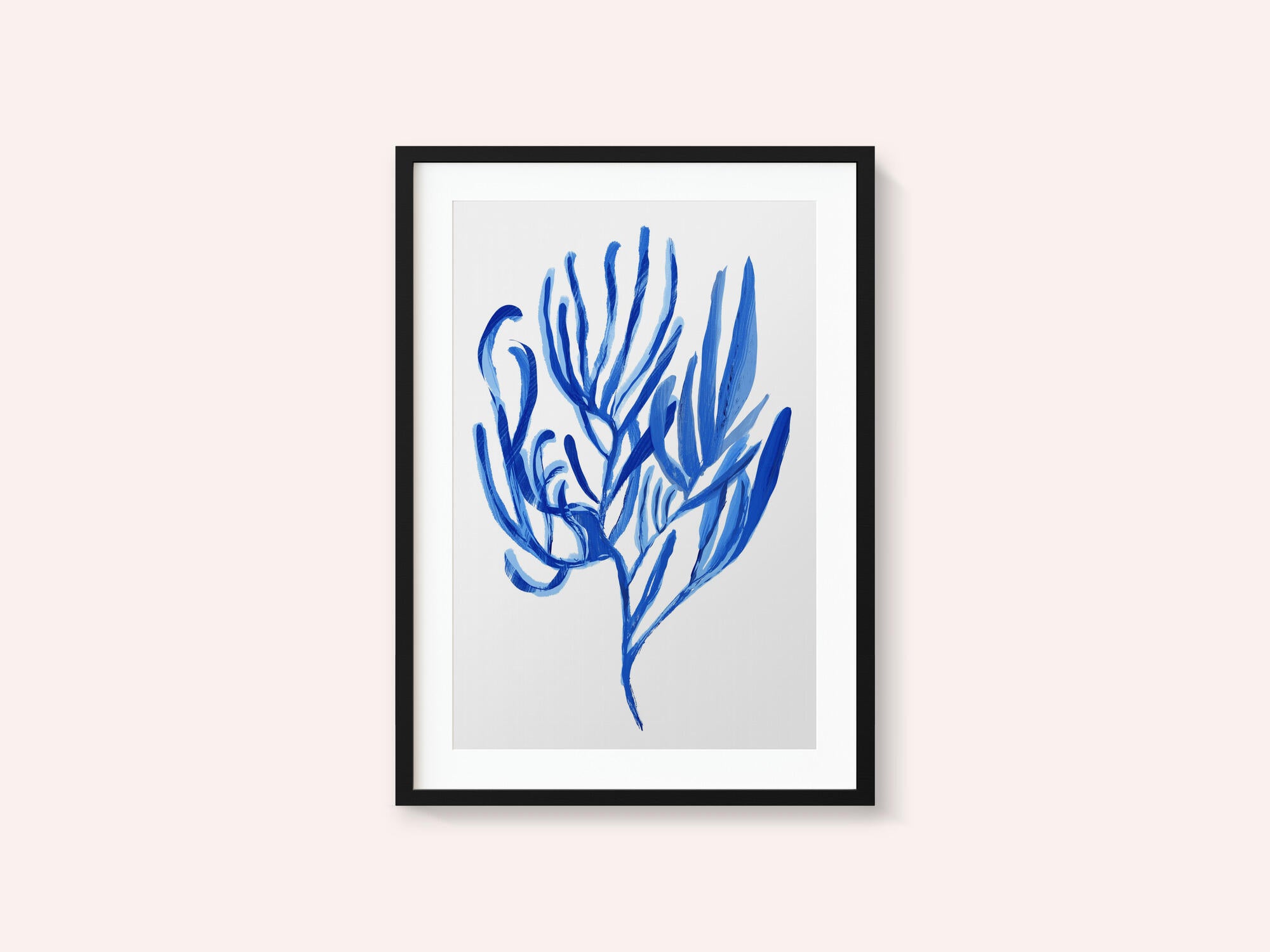 Blue Aquatic Plant Poster 4