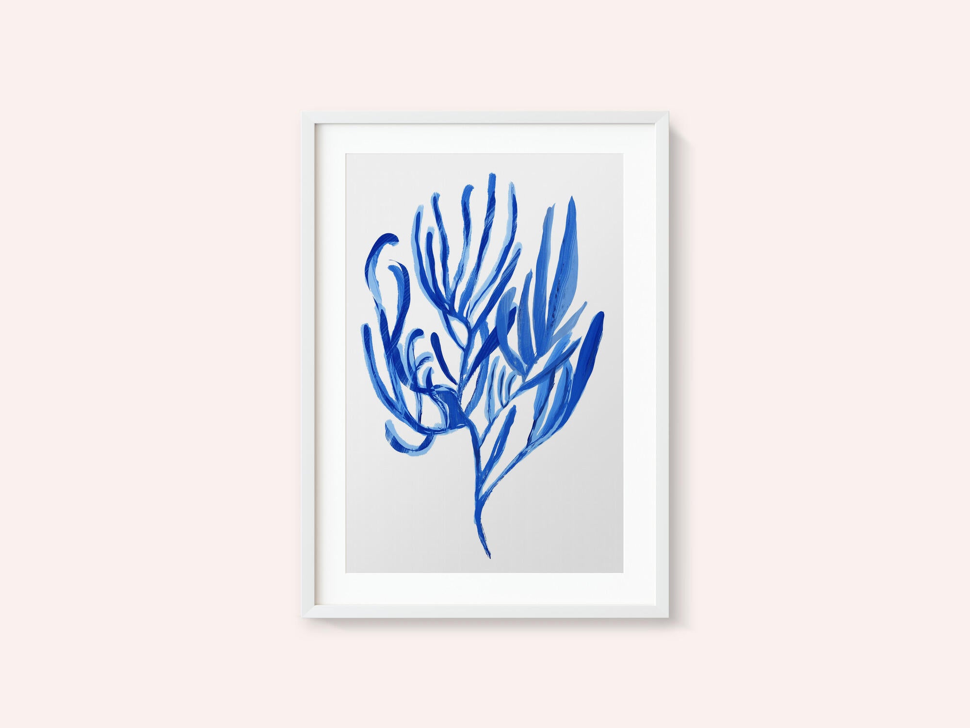 Blue Aquatic Plant Poster 4
