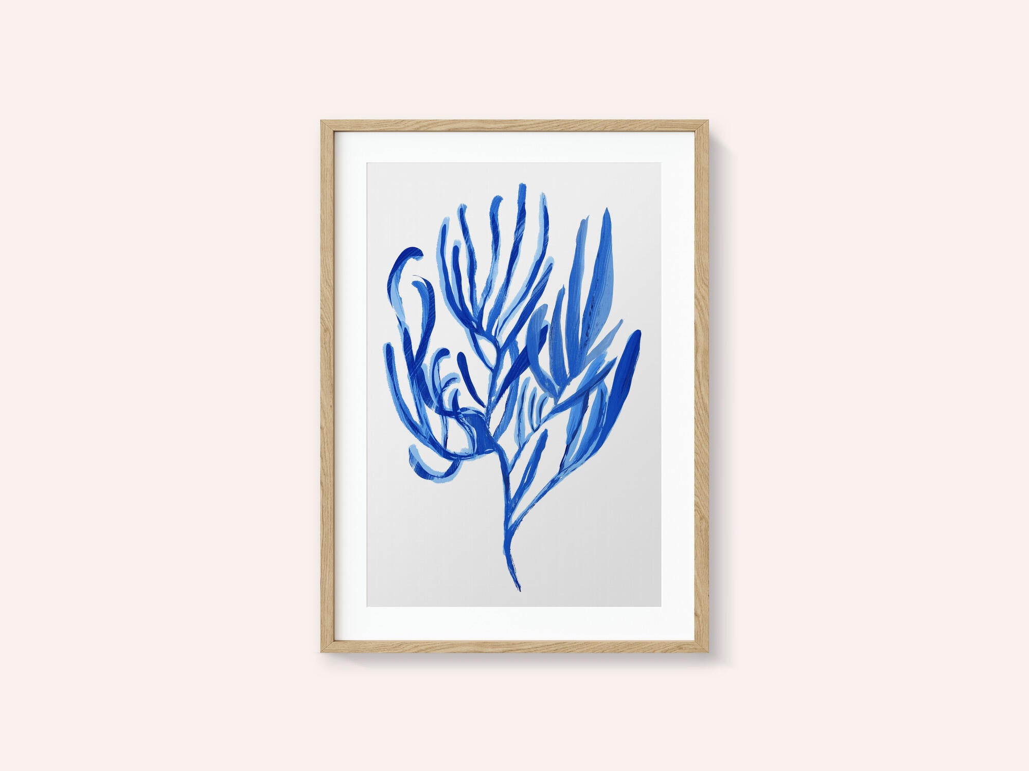 Blue Aquatic Plant Poster 4