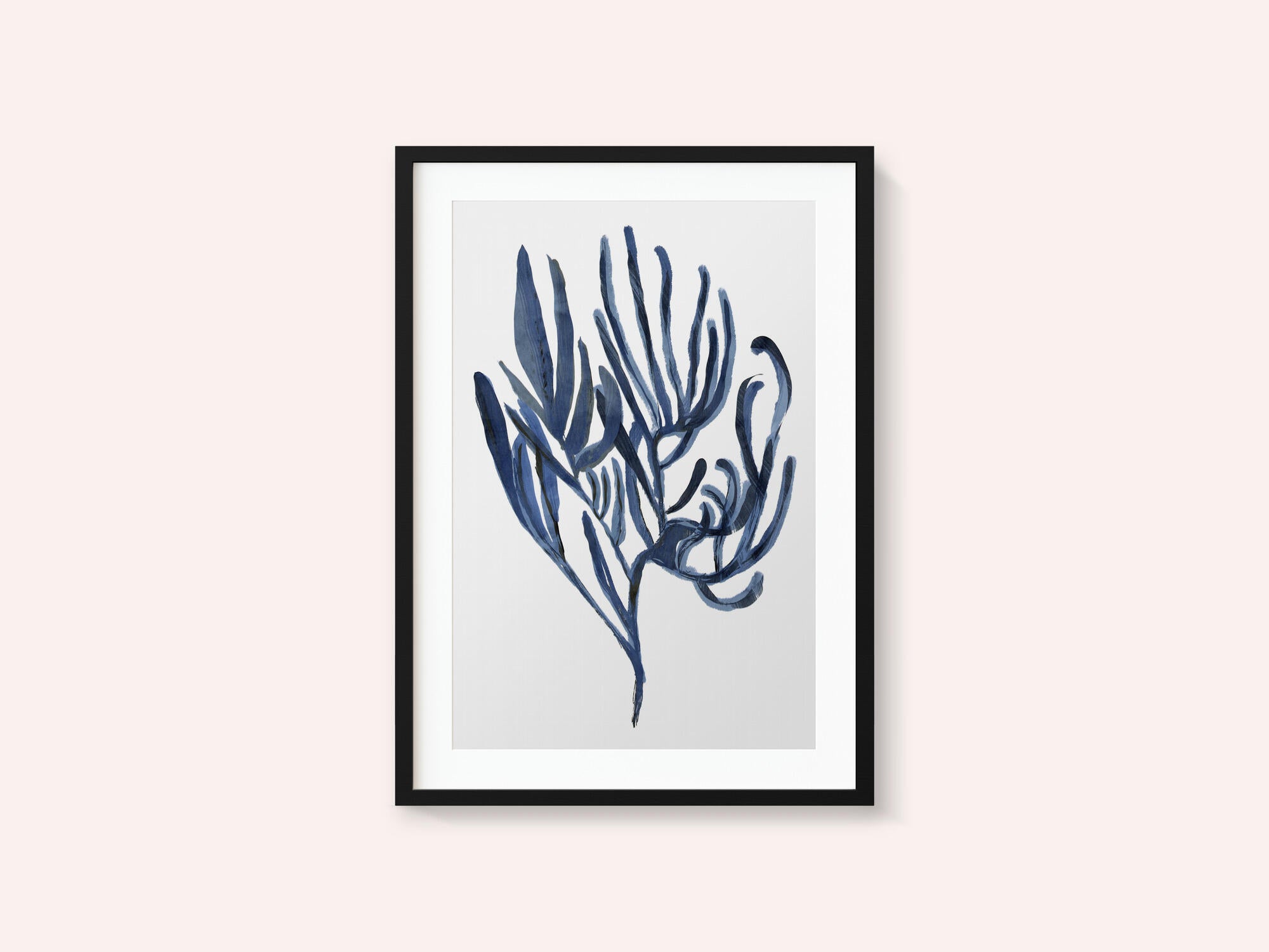 Blue Aquatic Plant Poster 3