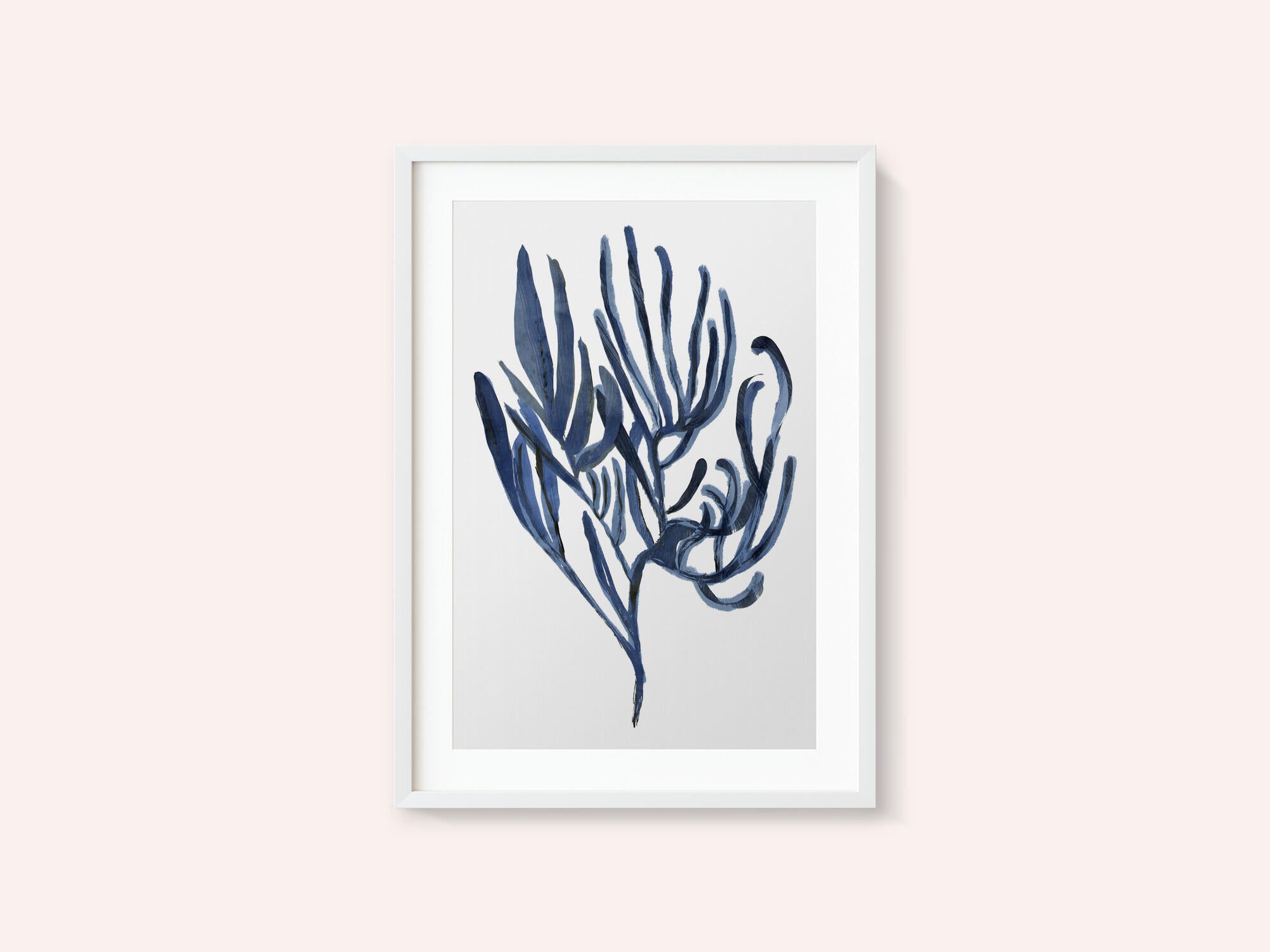 Blue Aquatic Plant Poster 3
