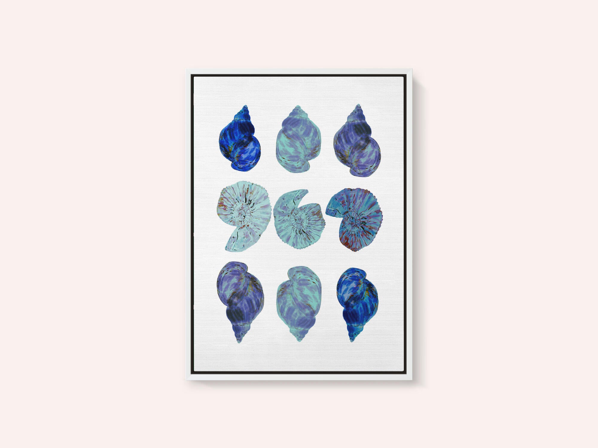 Blue Sea Shells Poster