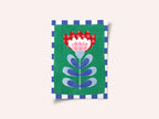 Floral Design with Bold Geometric Shapes