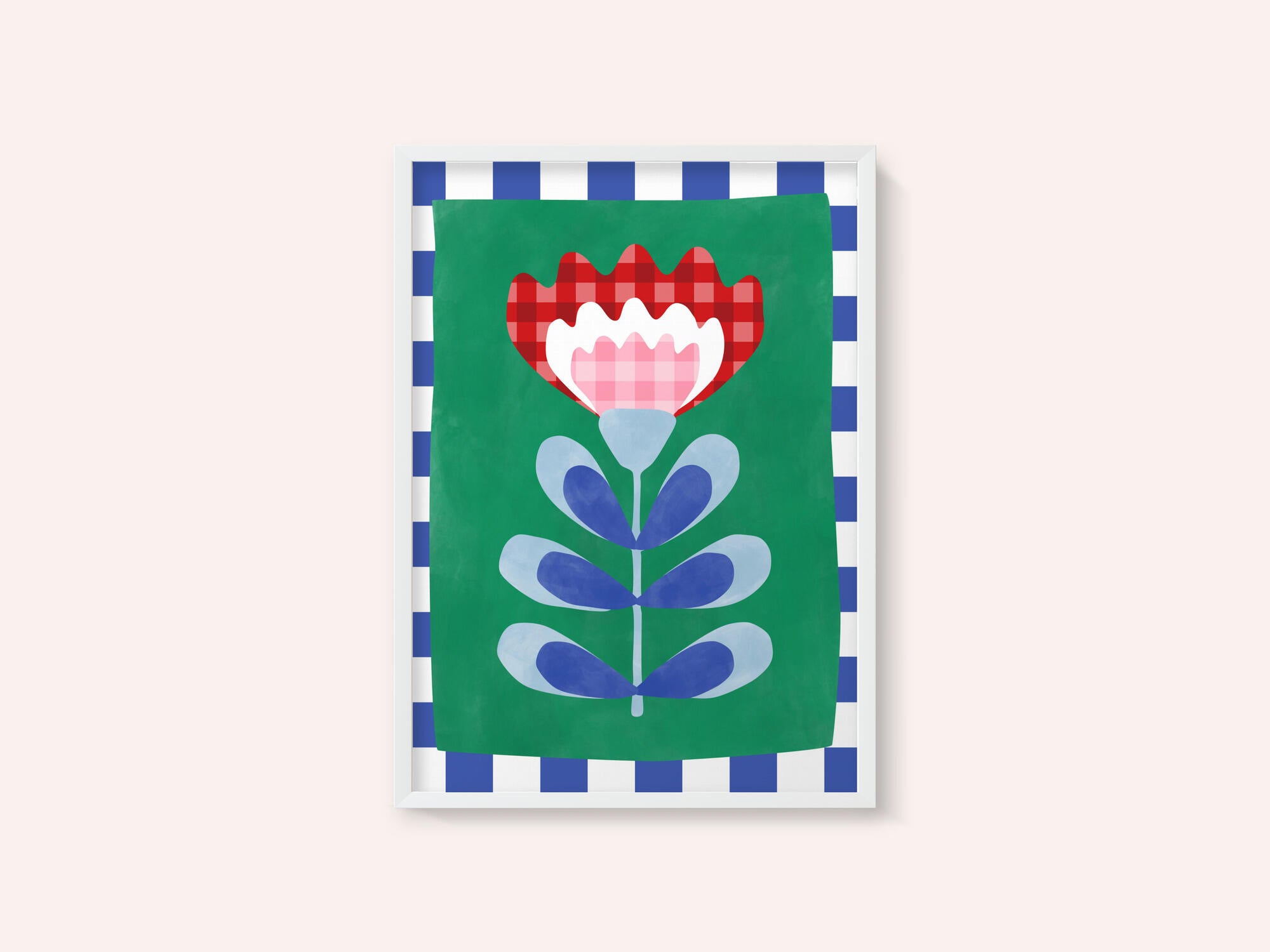 Floral Design with Bold Geometric Shapes