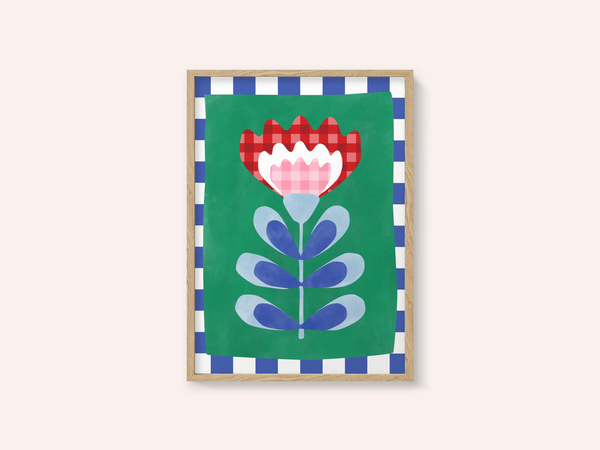 Floral Design with Bold Geometric Shapes