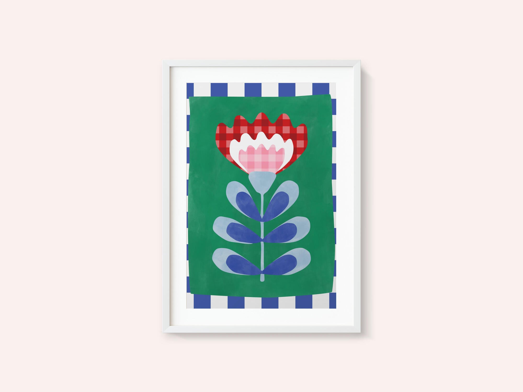 Floral Design with Bold Geometric Shapes
