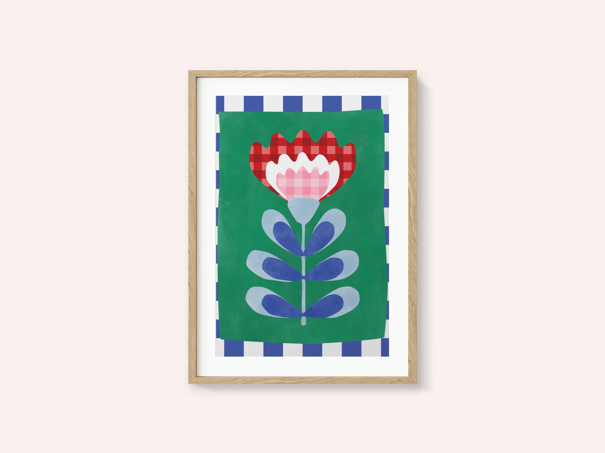 Floral Design with Bold Geometric Shapes