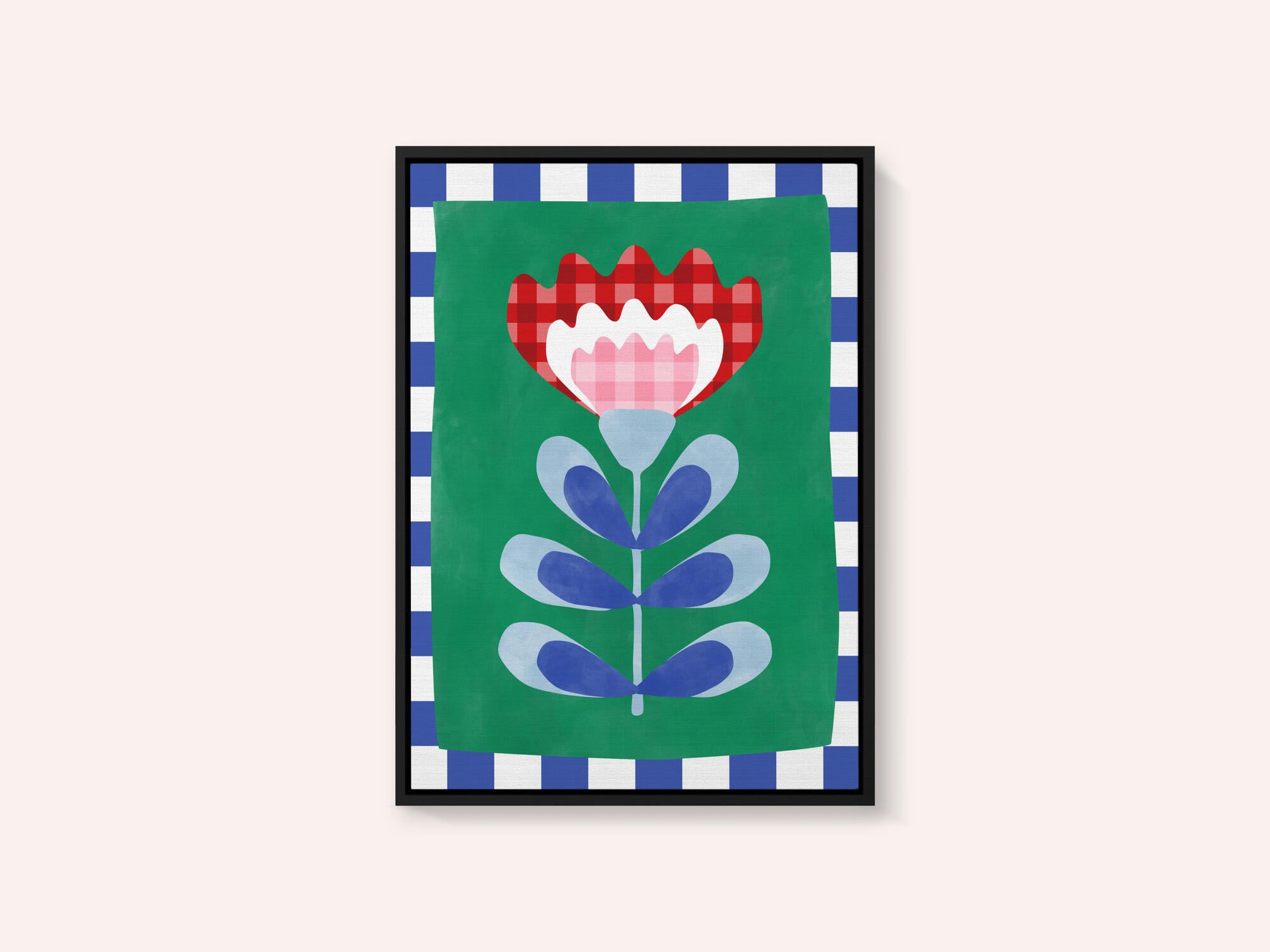 Floral Design with Bold Geometric Shapes