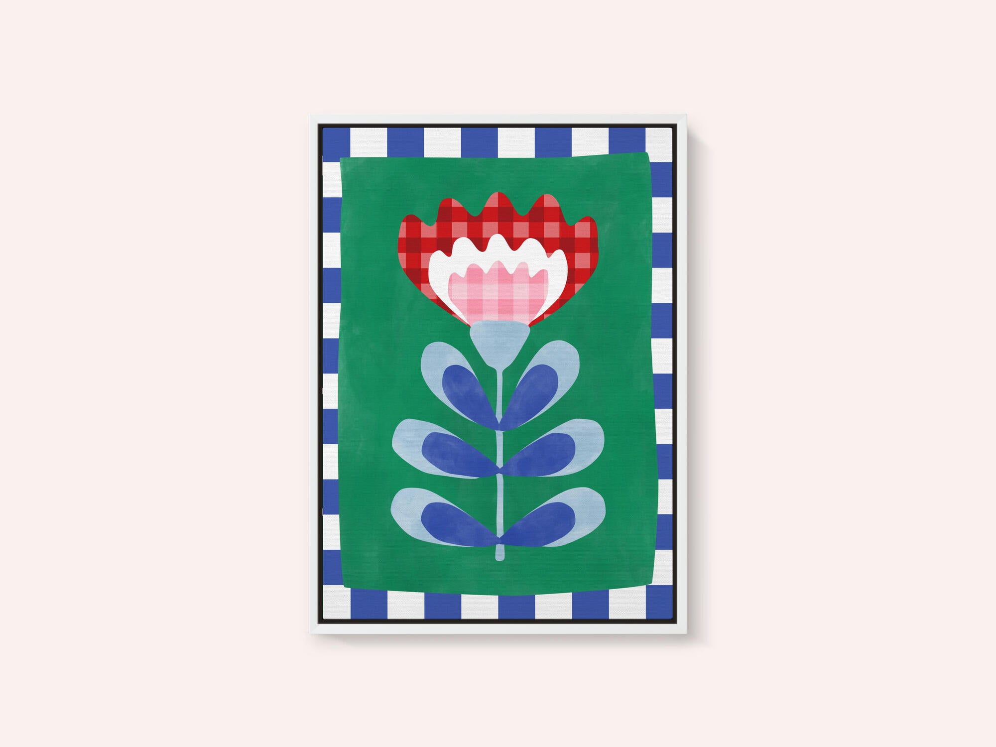 Floral Design with Bold Geometric Shapes