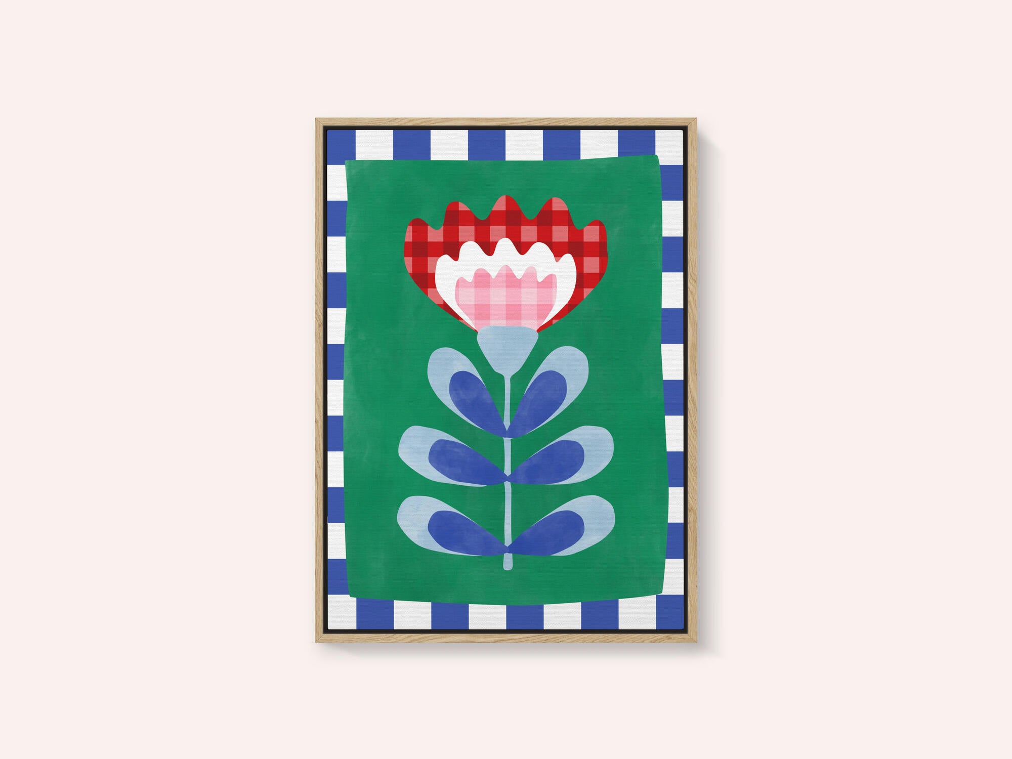 Floral Design with Bold Geometric Shapes