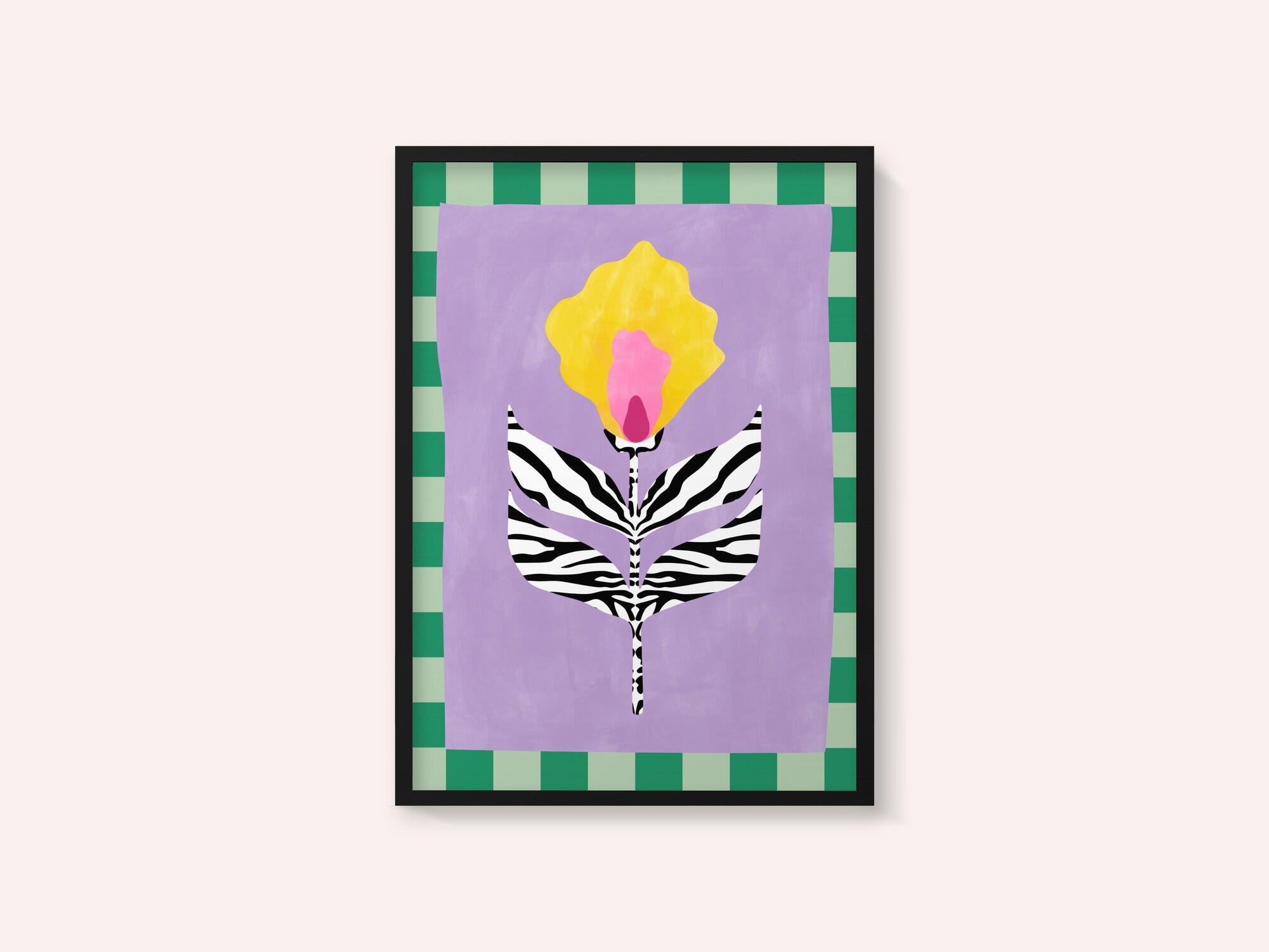 Flower with Zebra Patterned Leaves
