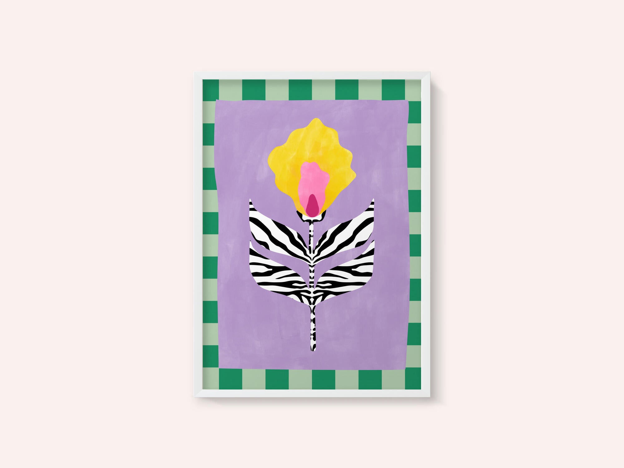 Flower with Zebra Patterned Leaves