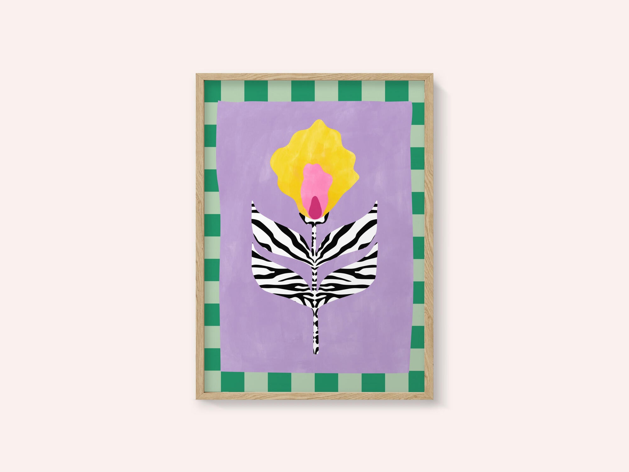 Flower with Zebra Patterned Leaves