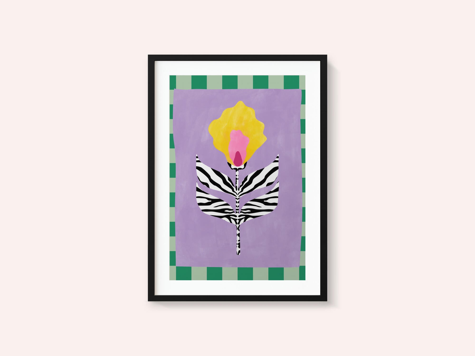 Flower with Zebra Patterned Leaves
