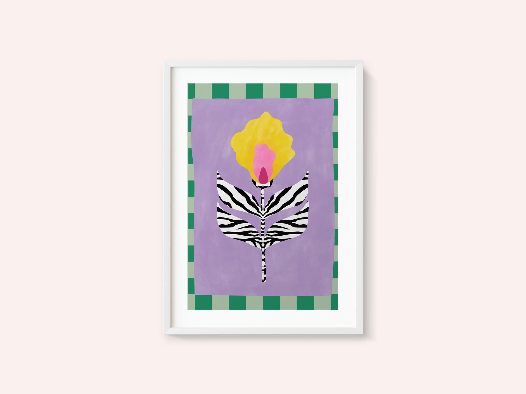 Flower with Zebra Patterned Leaves