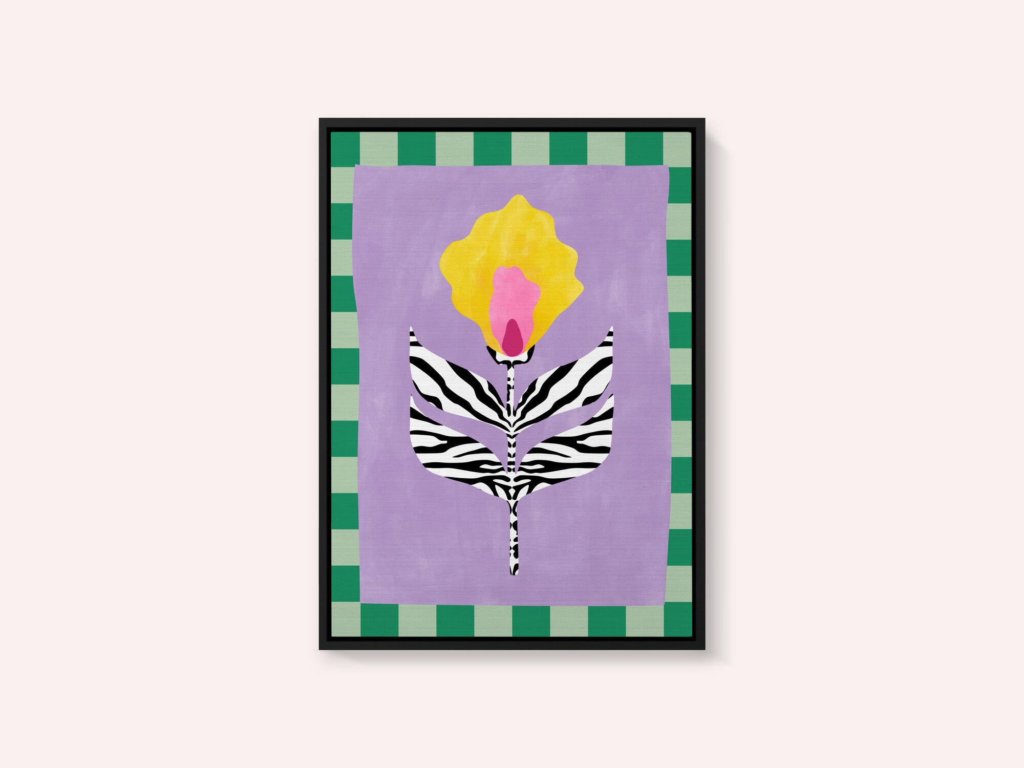 Flower with Zebra Patterned Leaves