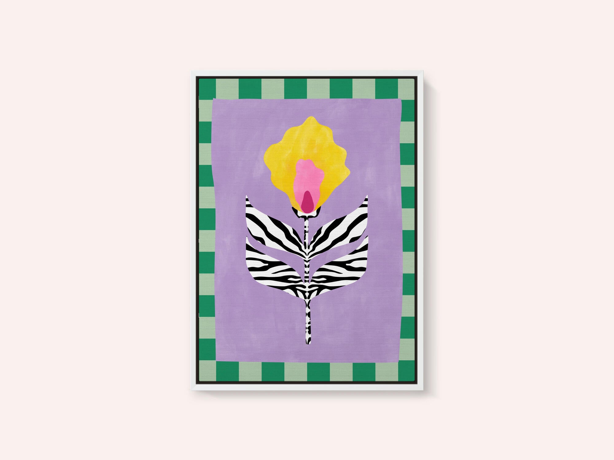 Flower with Zebra Patterned Leaves
