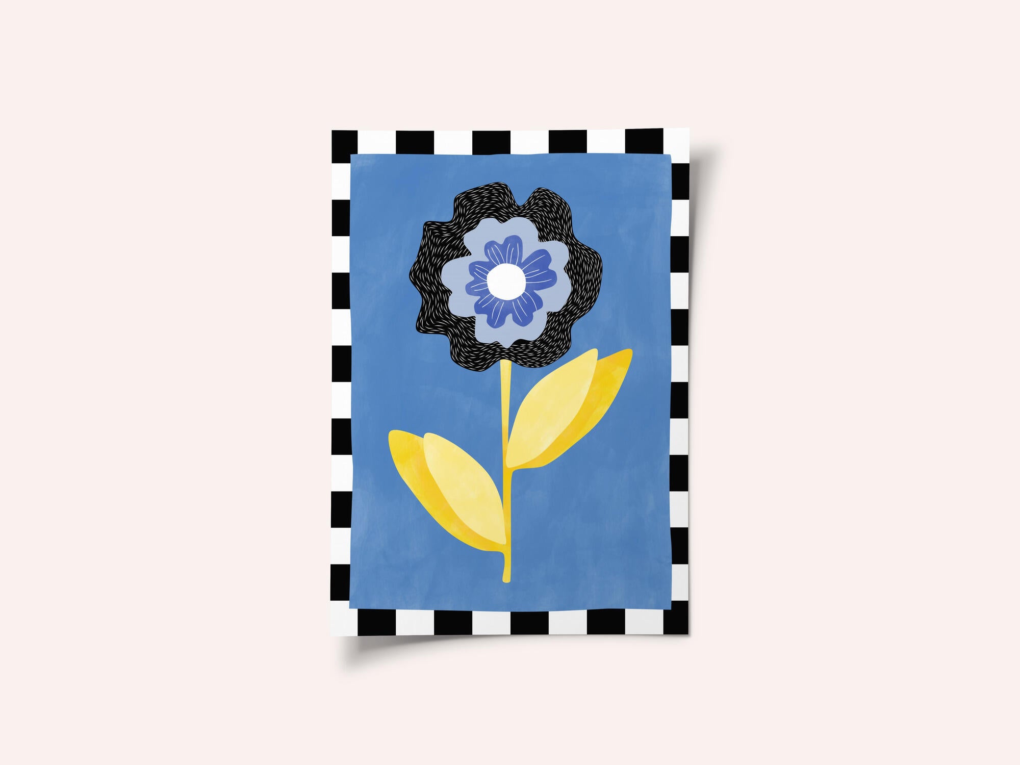Flower with a Blue and Black Petal