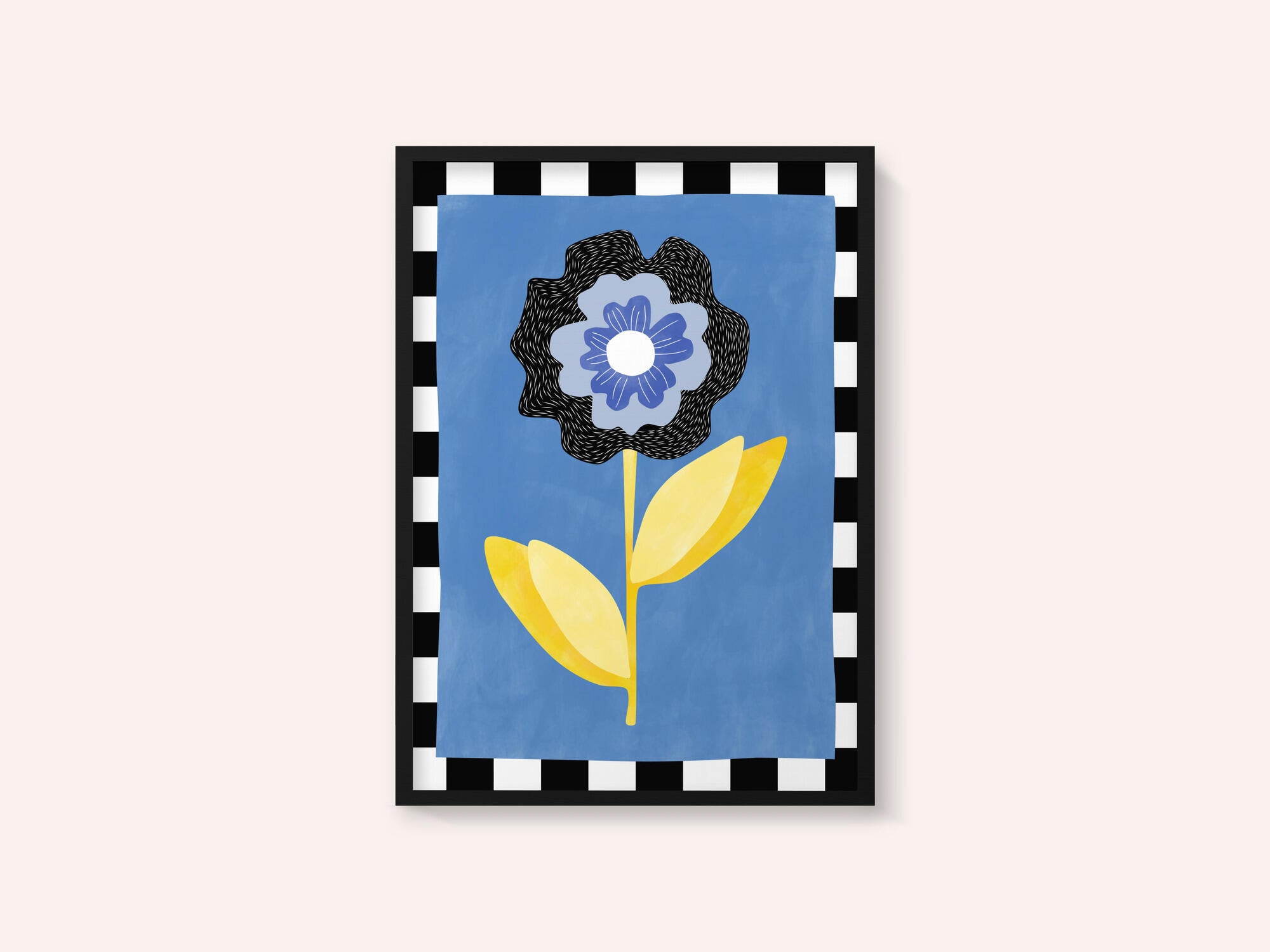 Flower with a Blue and Black Petal