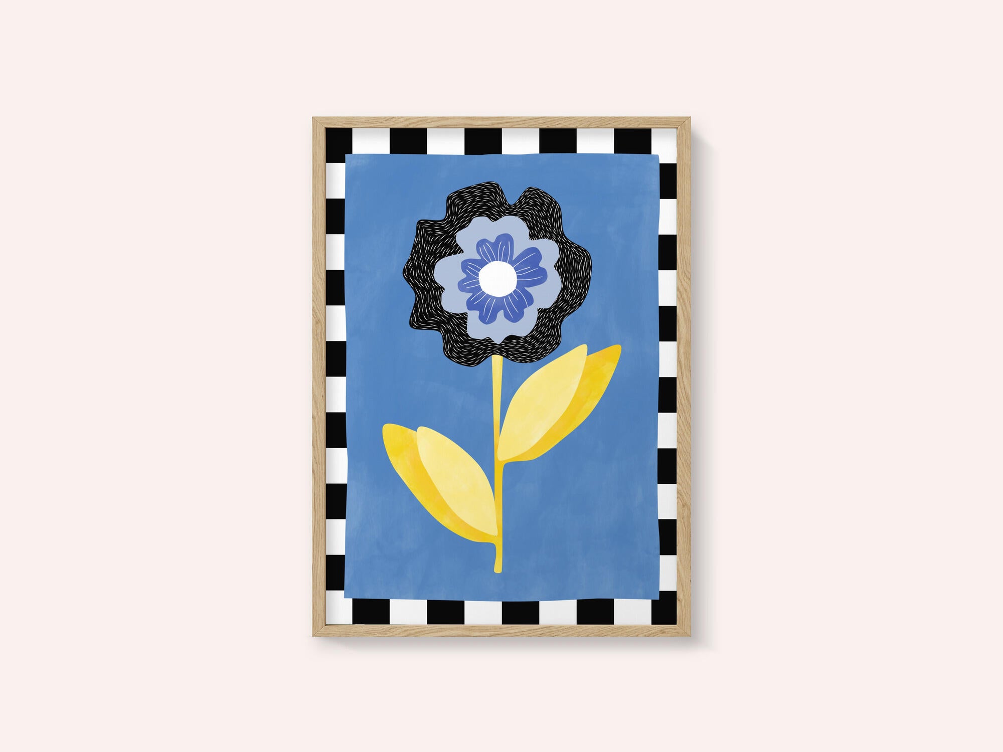 Flower with a Blue and Black Petal