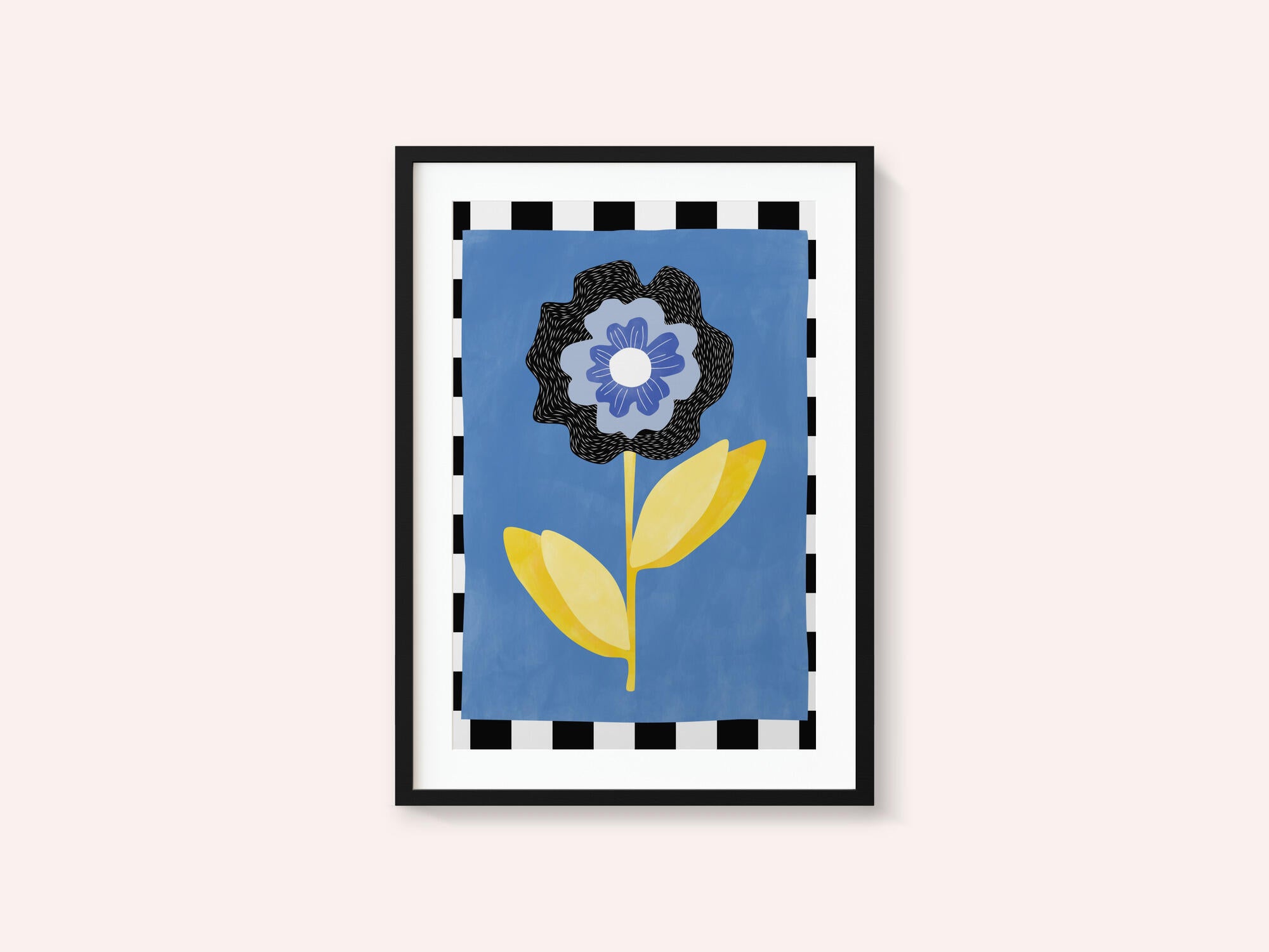 Flower with a Blue and Black Petal