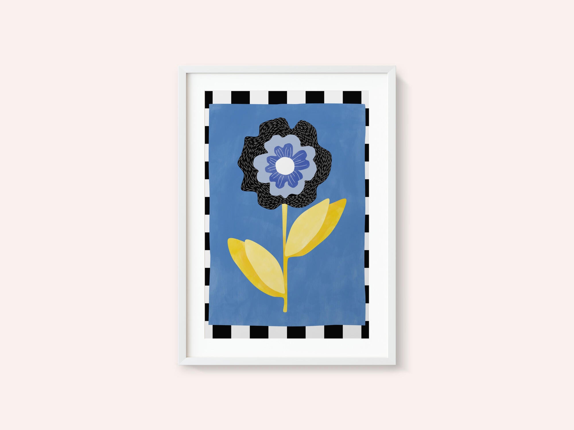 Flower with a Blue and Black Petal