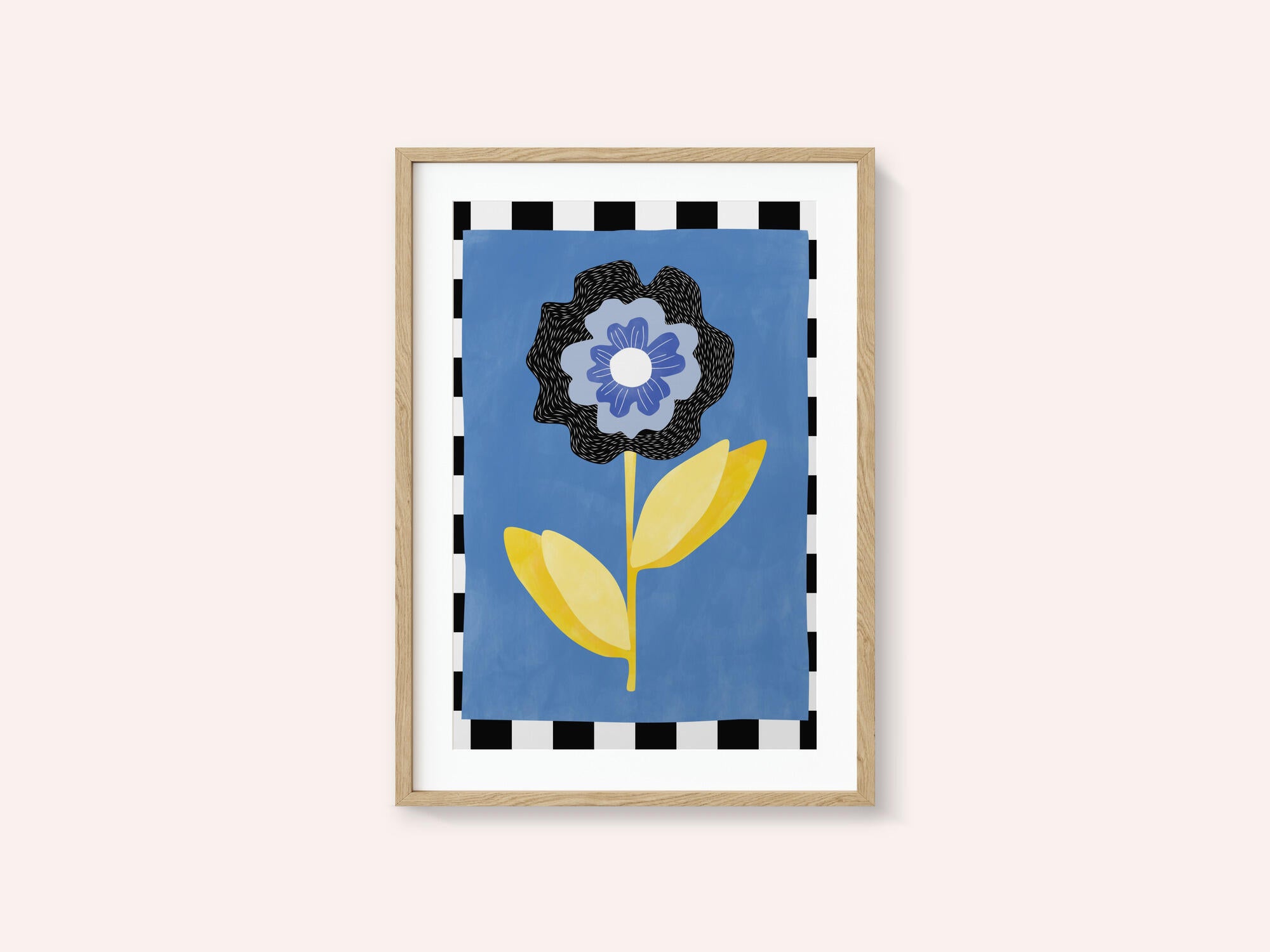 Flower with a Blue and Black Petal