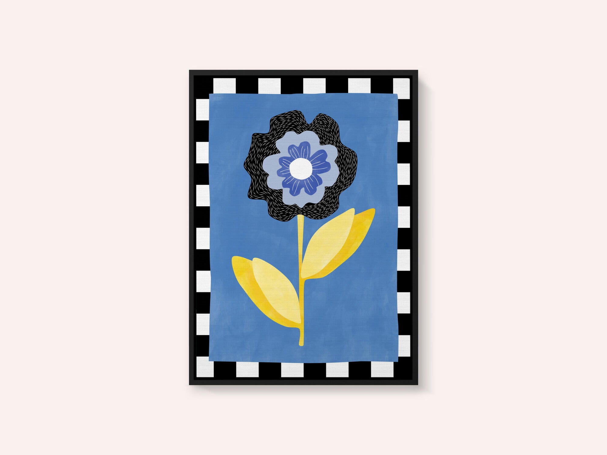 Flower with a Blue and Black Petal