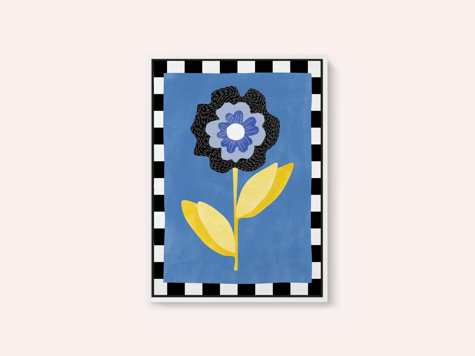 Flower with a Blue and Black Petal