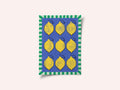 Vibrant Yellow Lemons on a Deep Blue