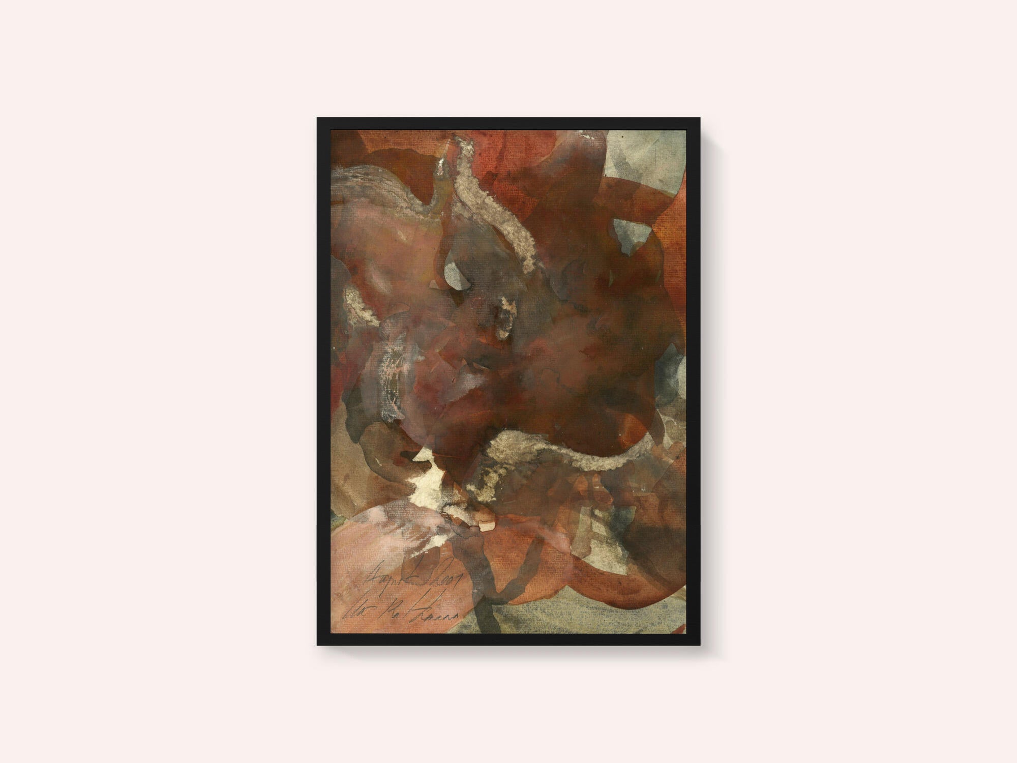 Organic Shapes in Earthy Tones of Brown and Green