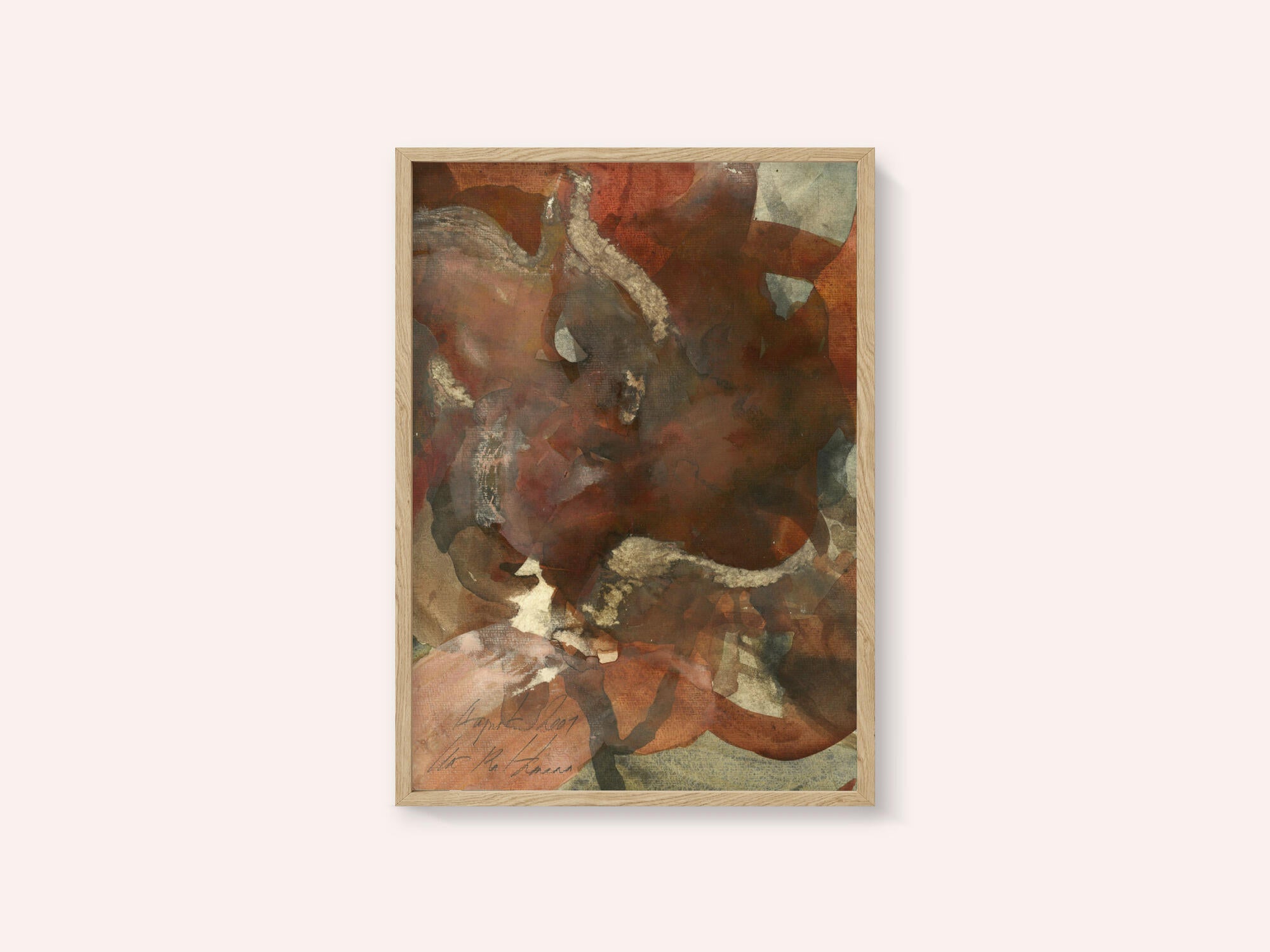 Organic Shapes in Earthy Tones of Brown and Green