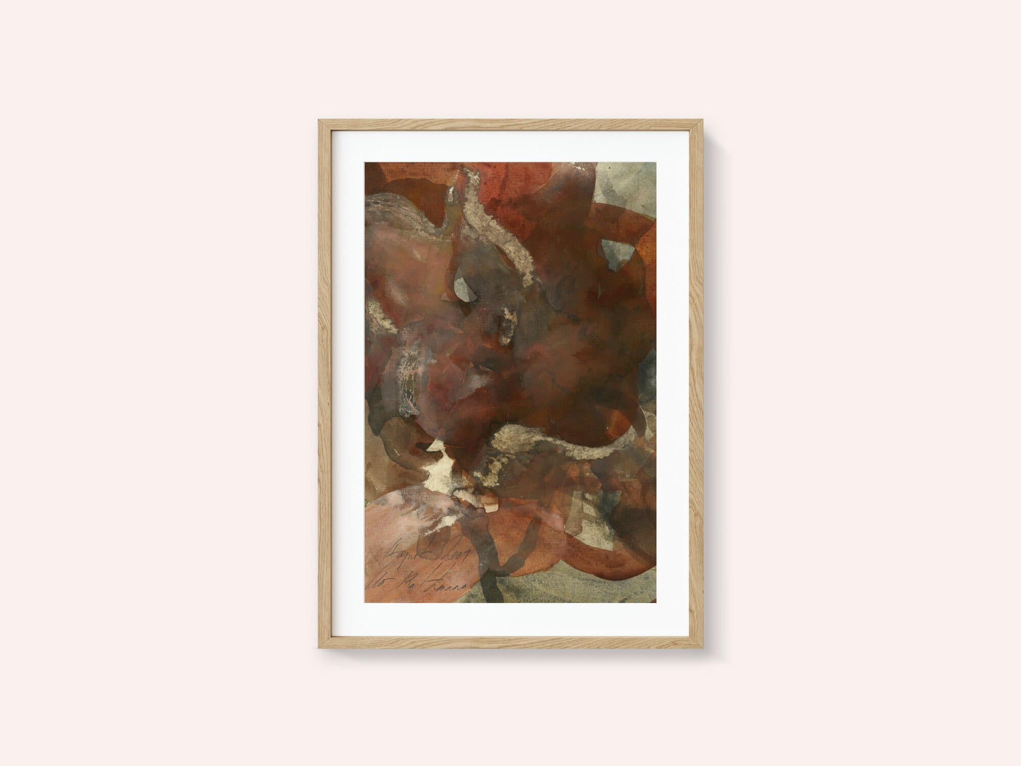Organic Shapes in Earthy Tones of Brown and Green