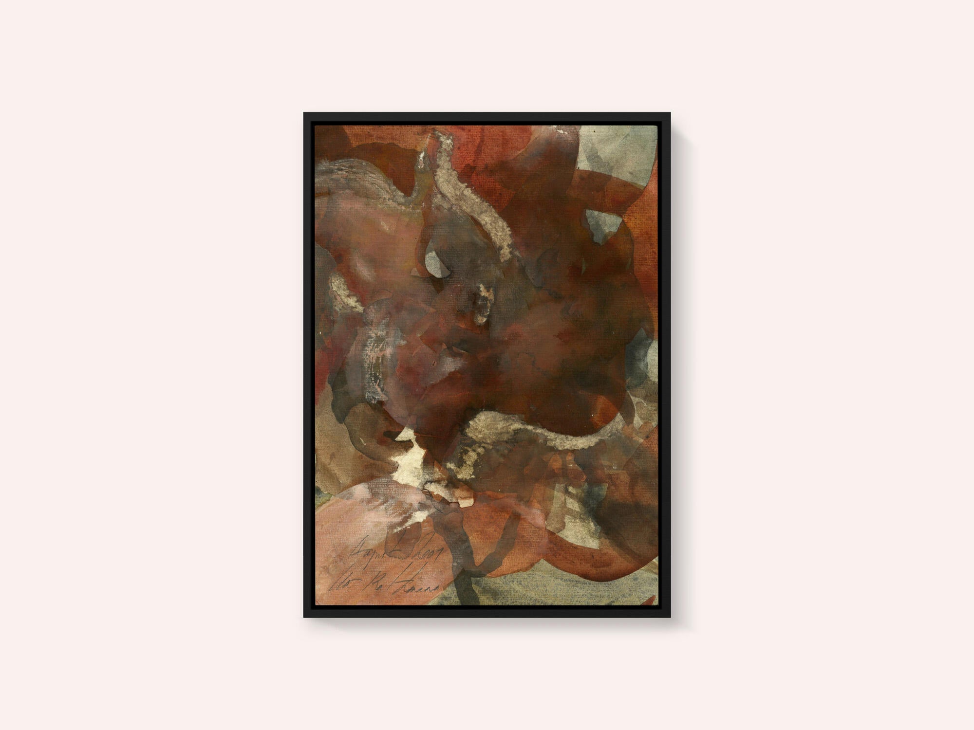 Organic Shapes in Earthy Tones of Brown and Green