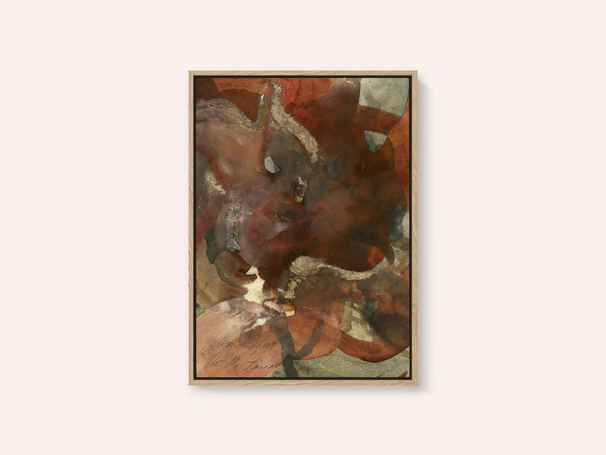 Organic Shapes in Earthy Tones of Brown and Green
