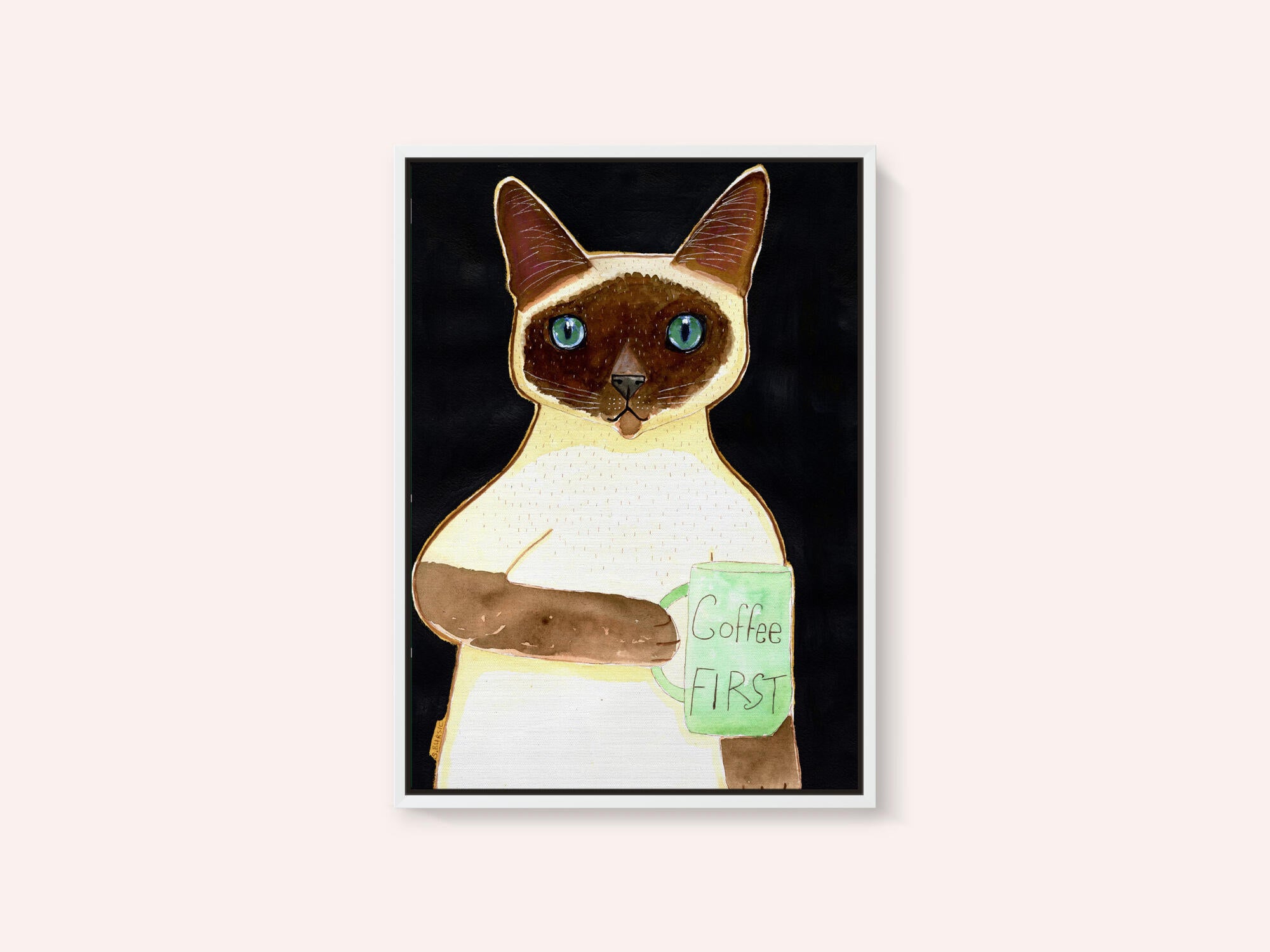 coffee cat 2 Siamese