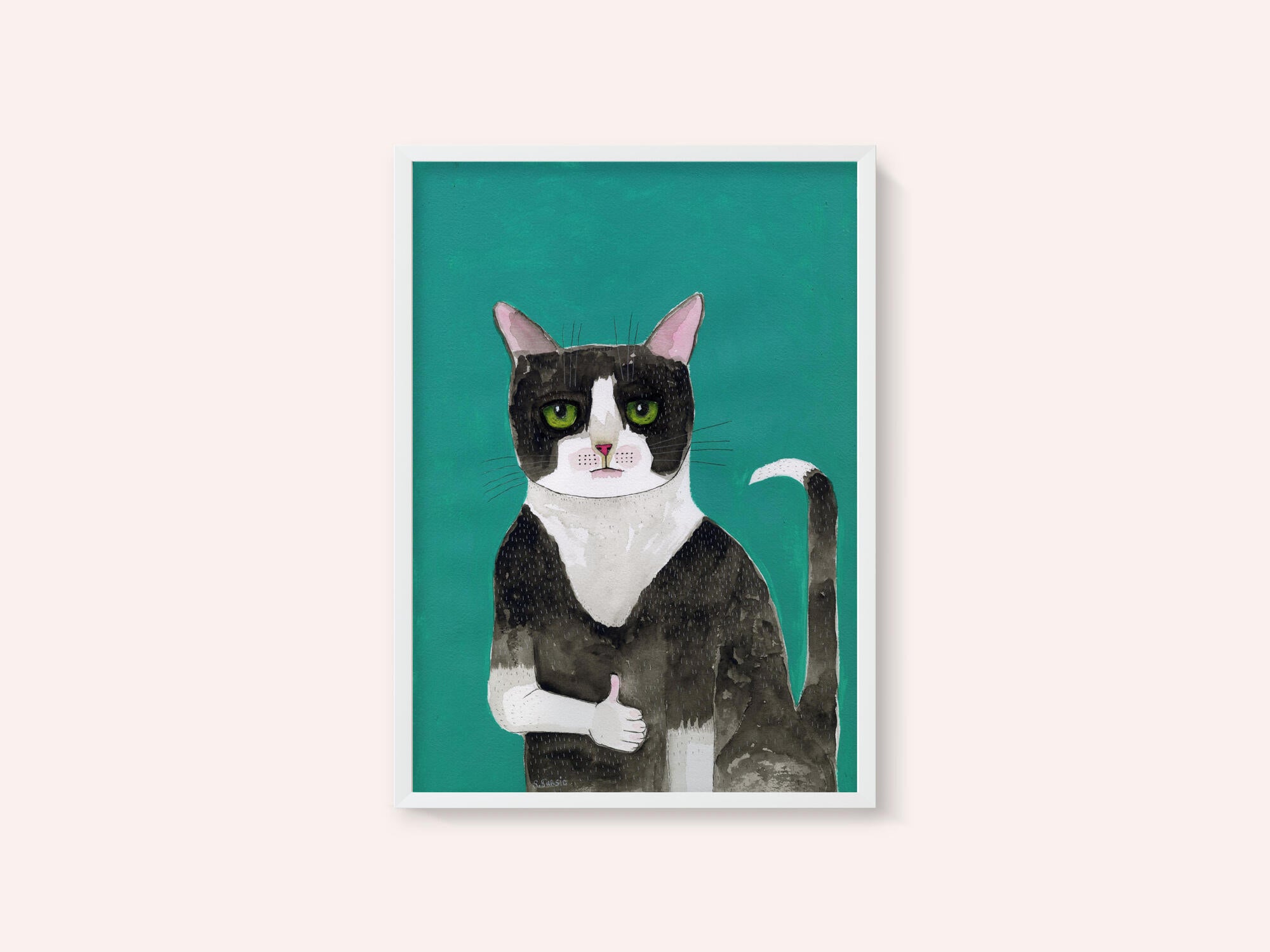 Cat thumbs up