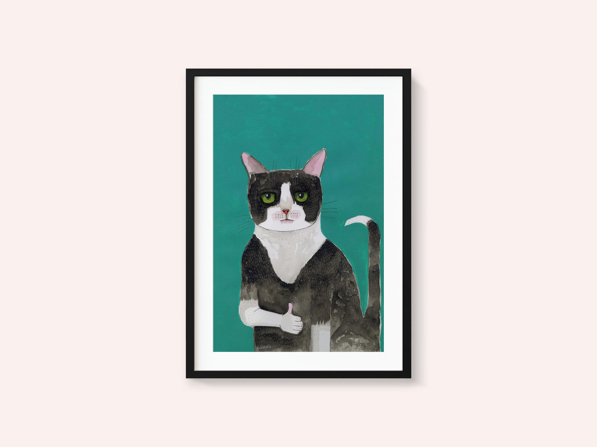 Cat thumbs up