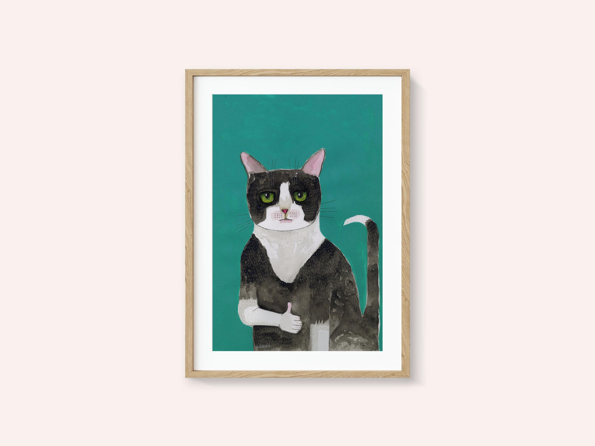 Cat thumbs up