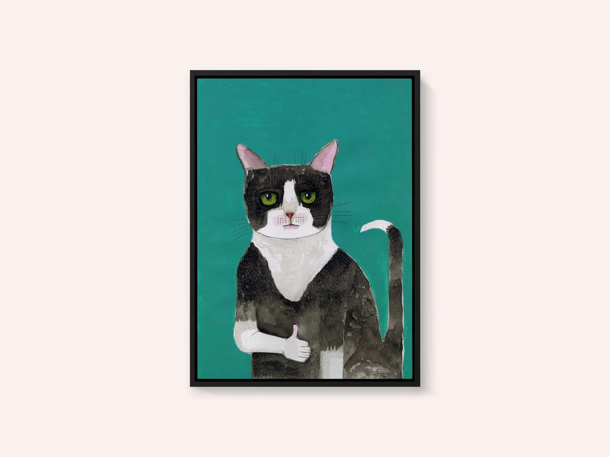Cat thumbs up