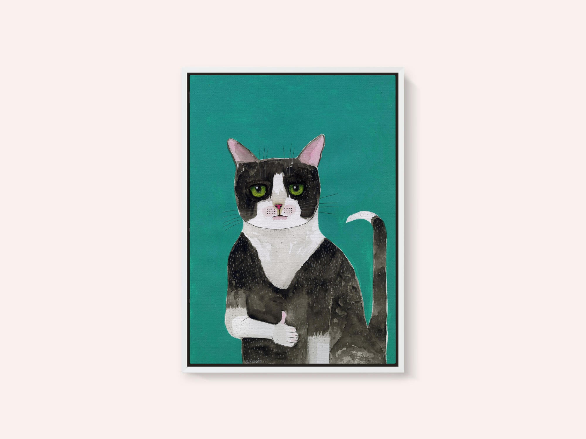 Cat thumbs up