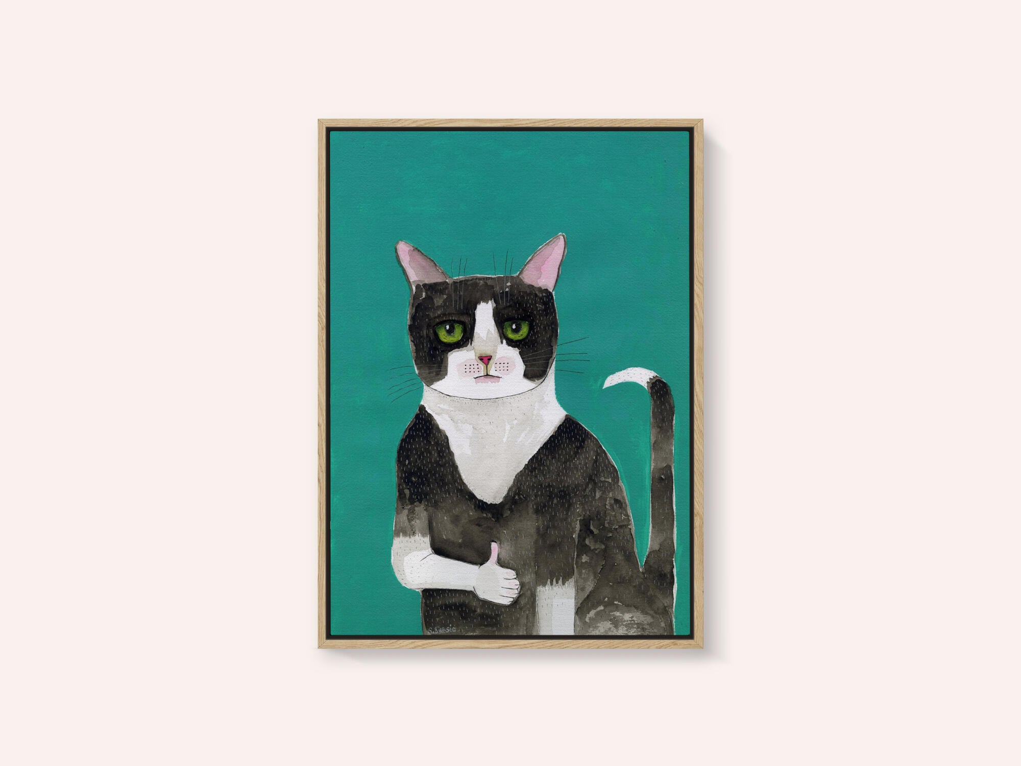 Cat thumbs up