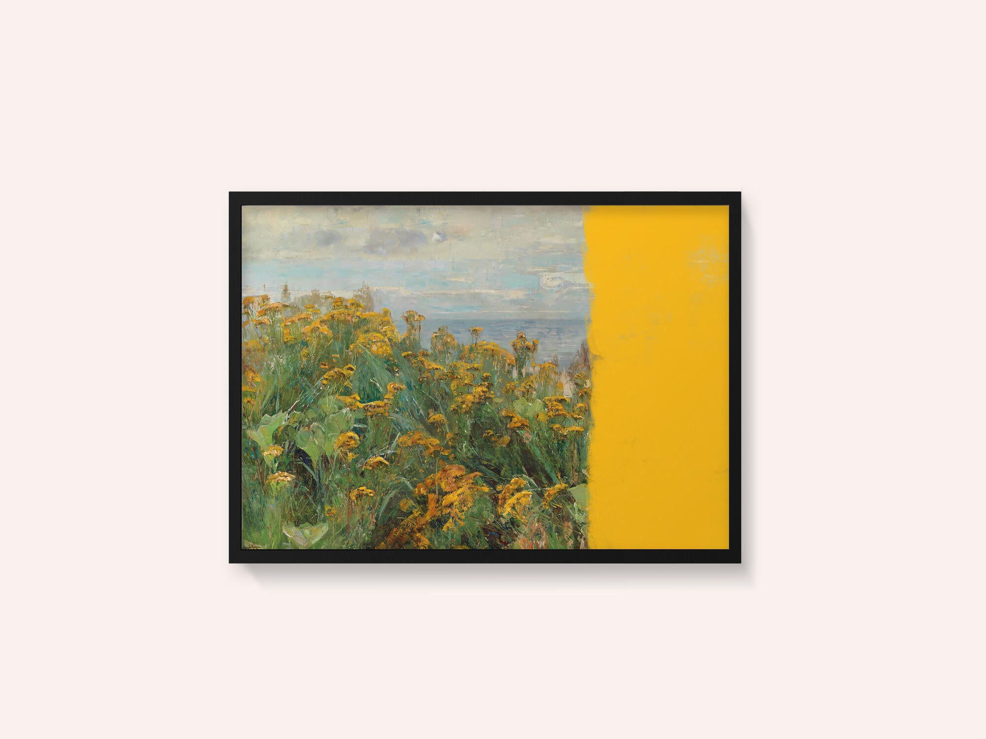 yellow modern landscape collage
