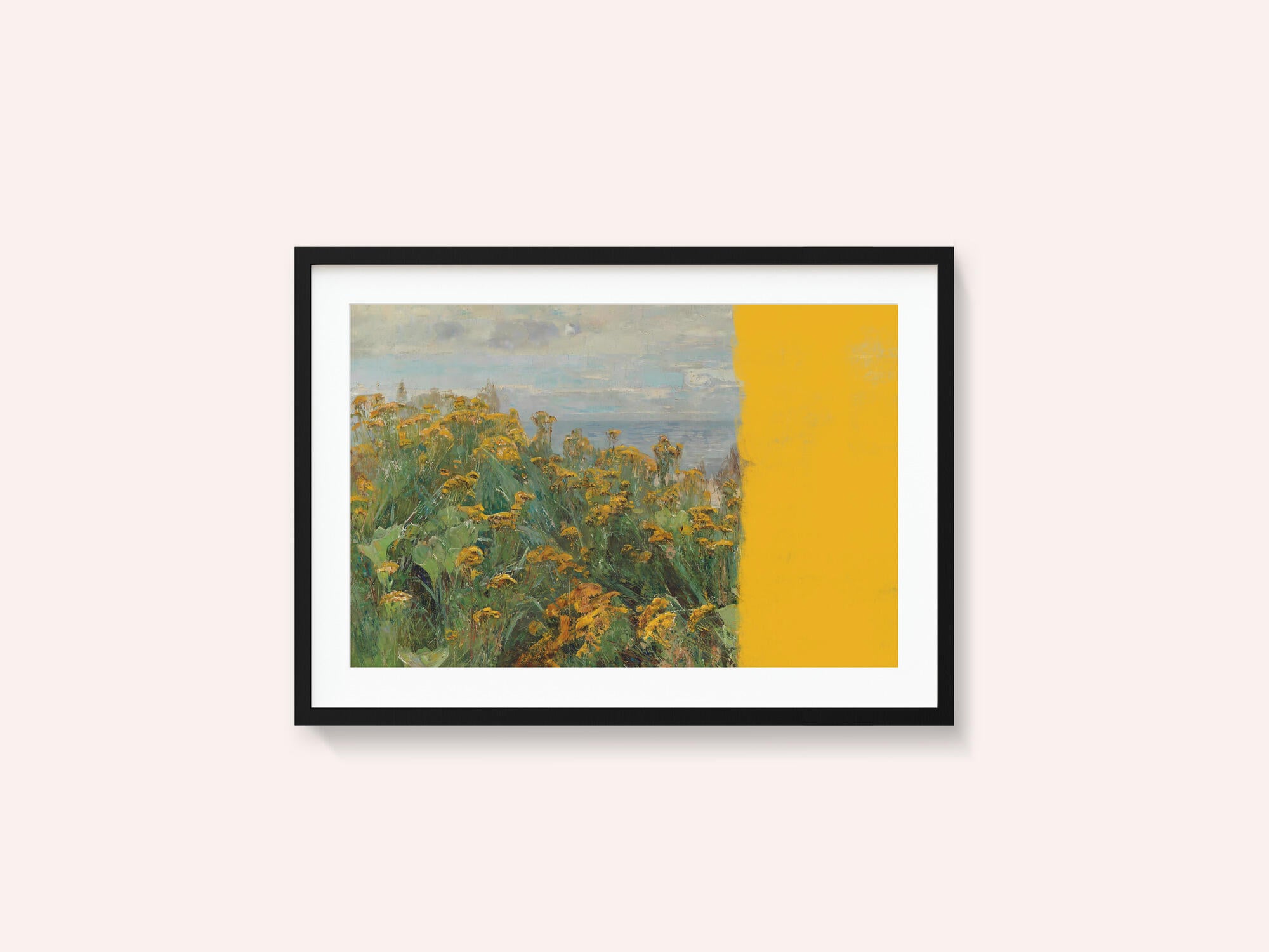 yellow modern landscape collage