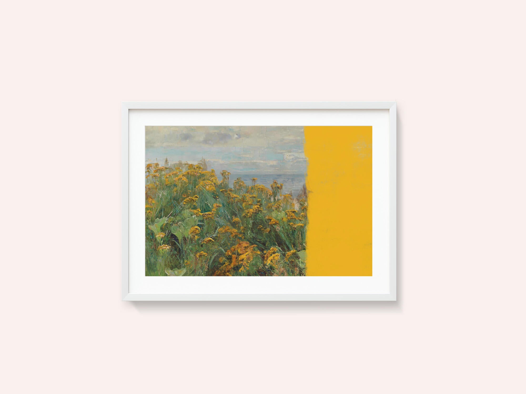 yellow modern landscape collage