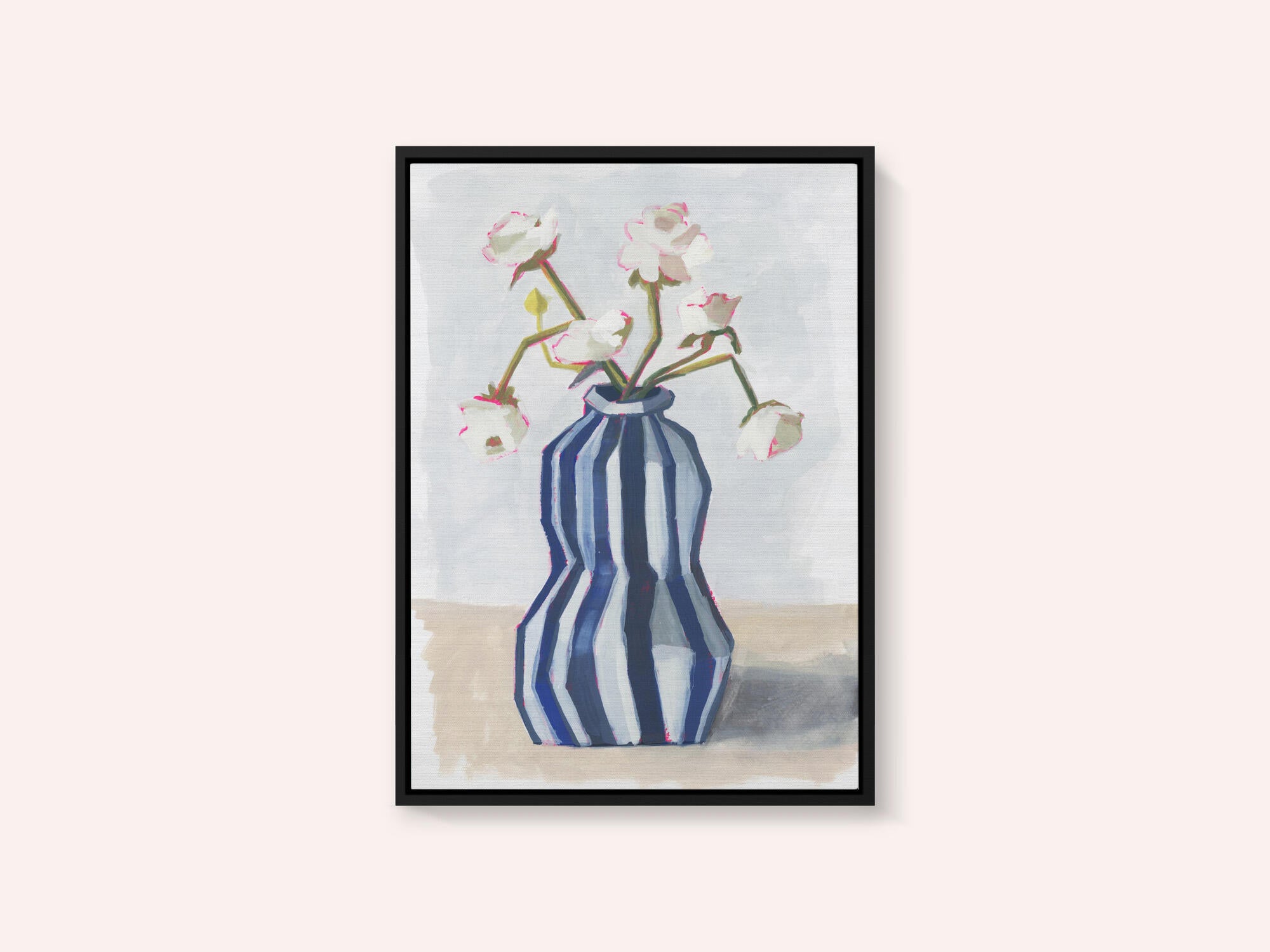 Flowers in a striped vase II