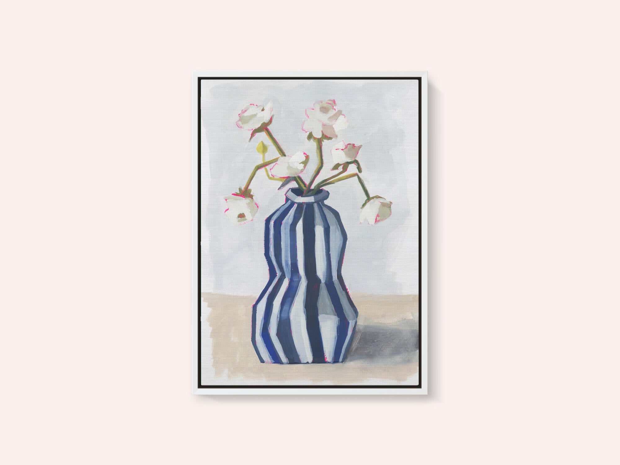 Flowers in a striped vase II