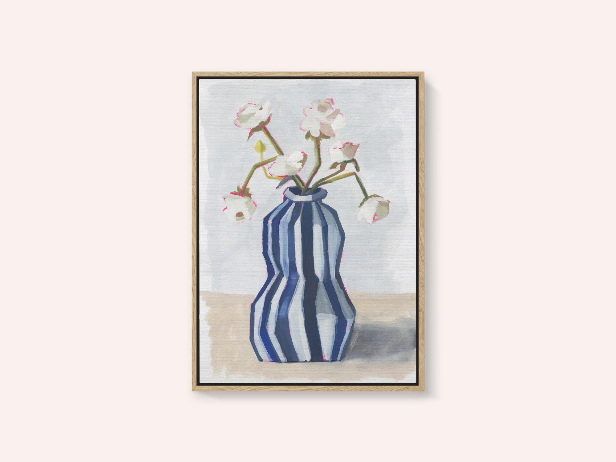 Flowers in a striped vase II