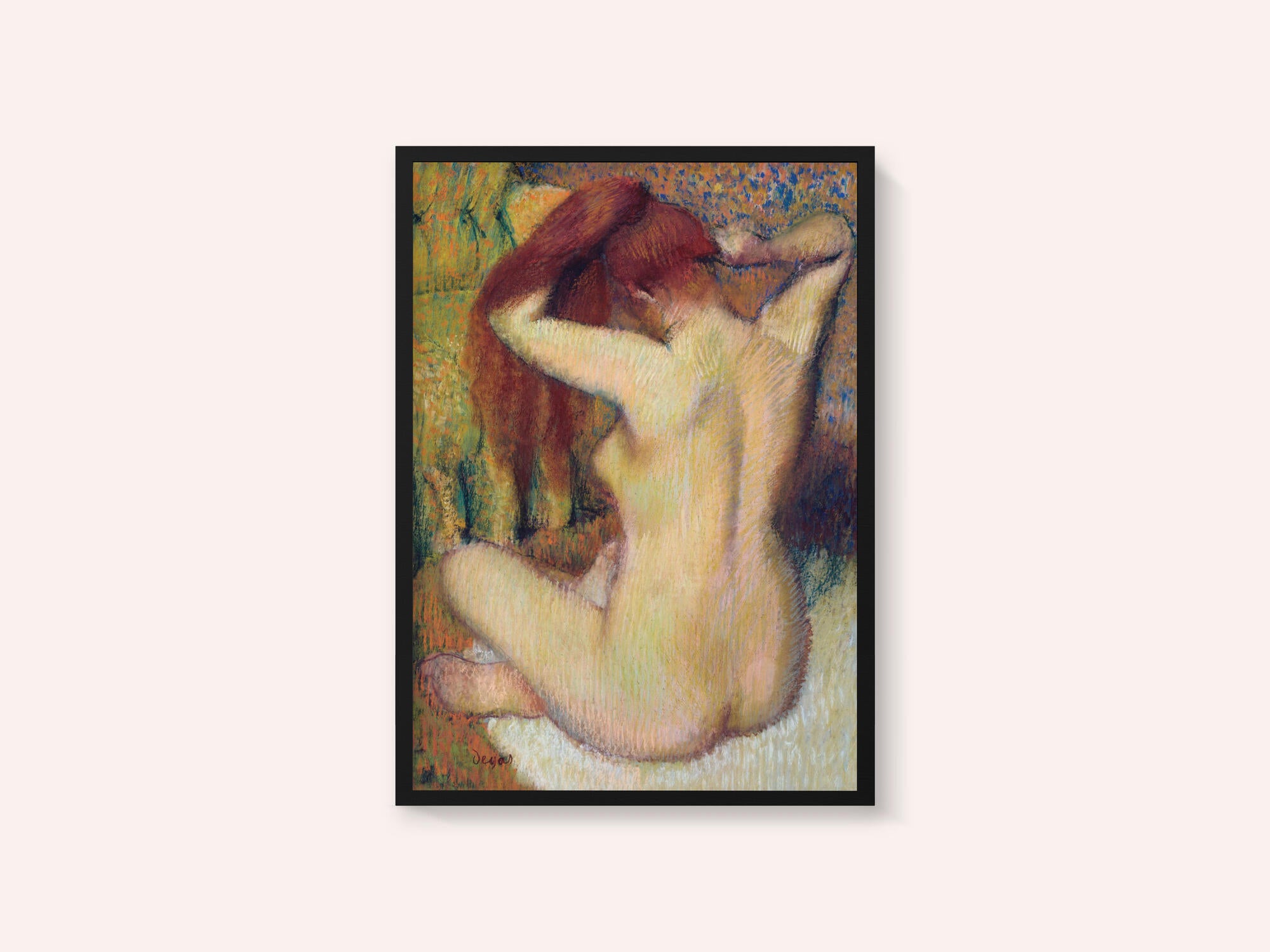 Woman Combing Her Hair